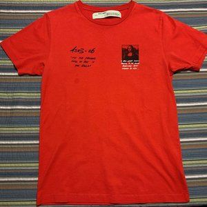 OFF White Red Mona Lisa T Shirt